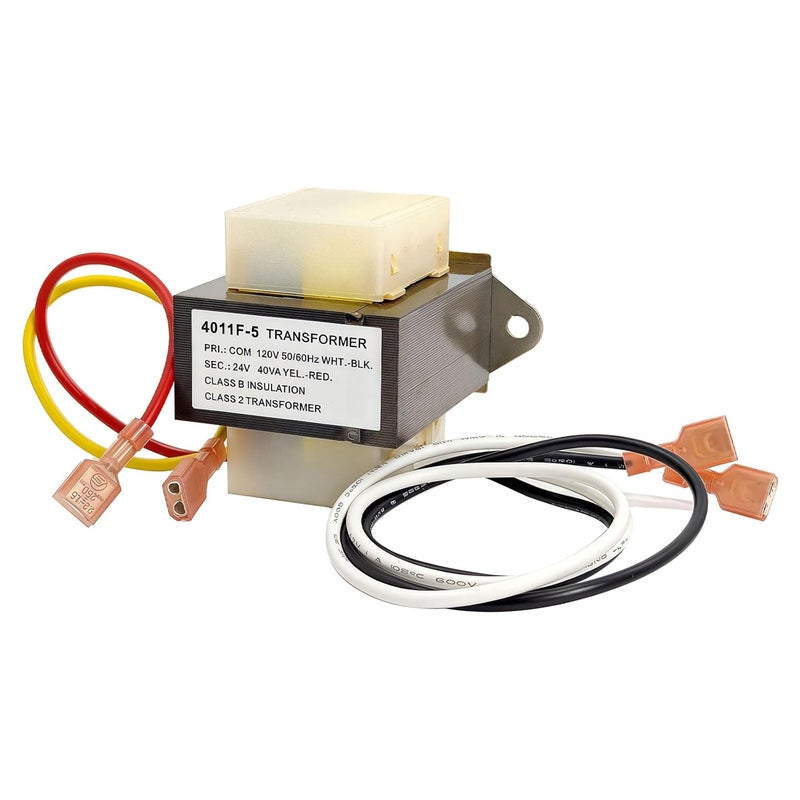 Ousaly 46-24124-06 HVAC Transformer for Furnace 46-24124-06 BE161640GDD 29M7101,40VA 120/24V Channel 2 Hole Mount Model Specific Furnace Transformer Leads with 1/4 in Insulated Female Quick Connects - Image 1